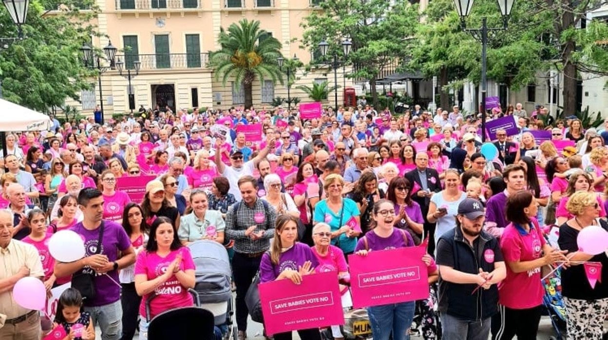 Imagen de una de los actos del movimiento contra el aborto Gibraltar