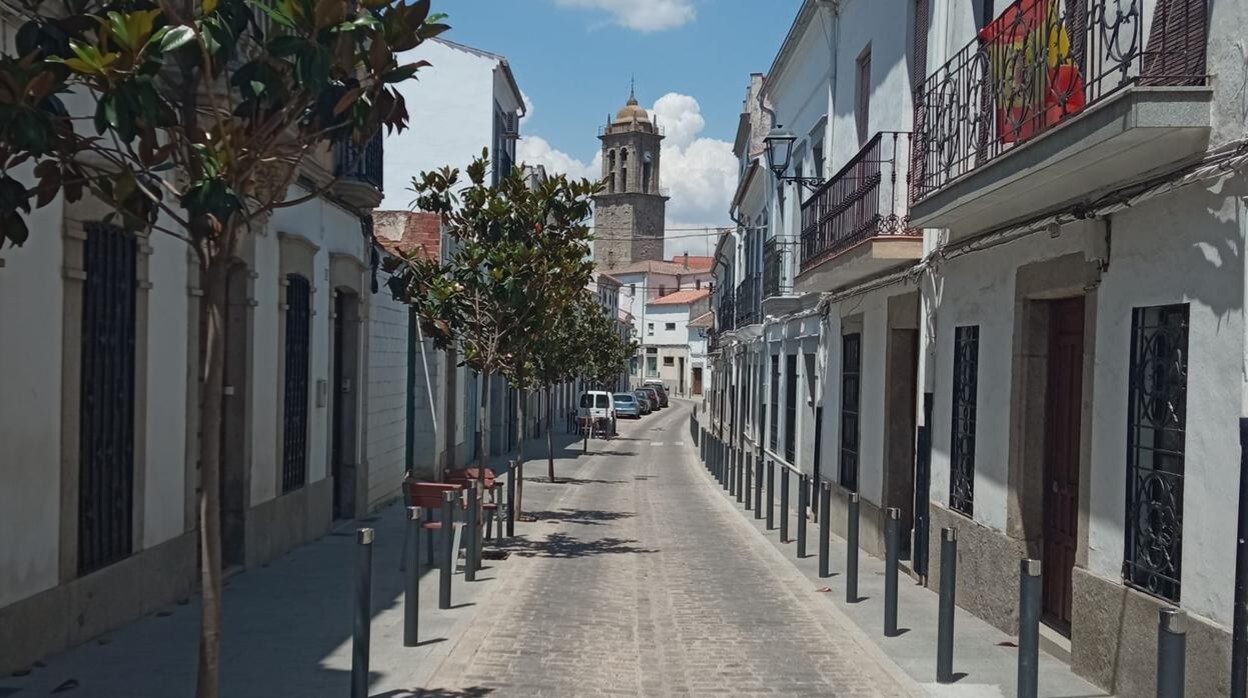 Calle vacía en Villanueva de Córdoba, en una imagen difundida por el Ayuntamiento en redes sociales