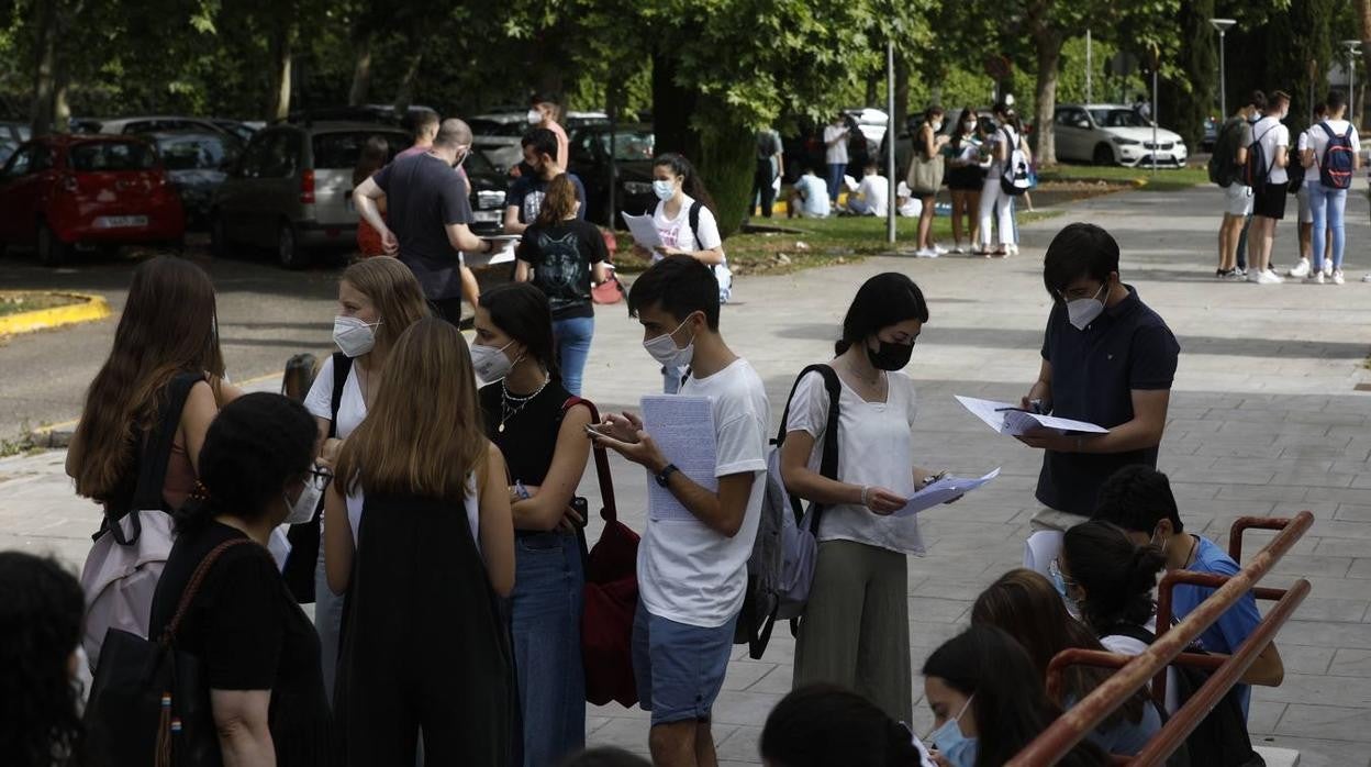 Alumnos durante la PEvAU de este año en Córdoba