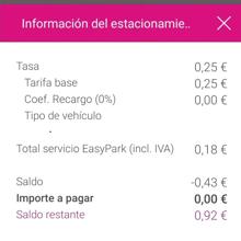 El coste de Easypark