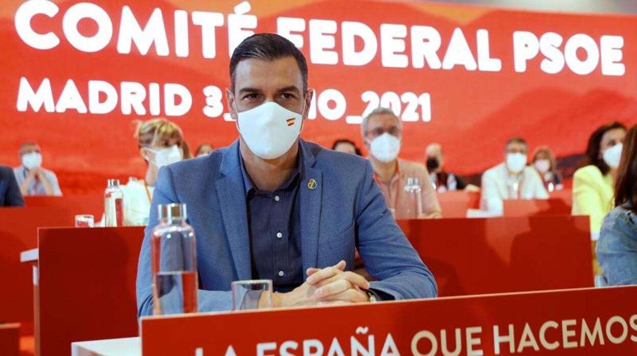 Pedro Sánchez en la reunión del Comité Federal del PSOE en Madrid