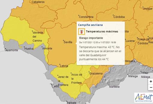 Previsión de la Aemet para este domingo en la campiña sevillana