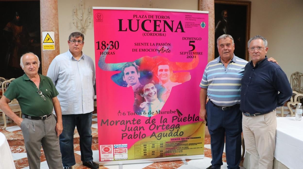 Presentación del cartel del festejo anoche en Lucena