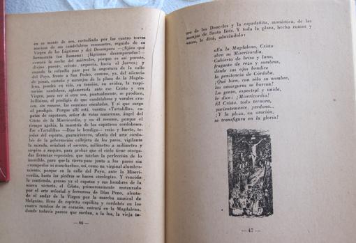 Interior del libro de 1960 con los pregones de Montero Galvache