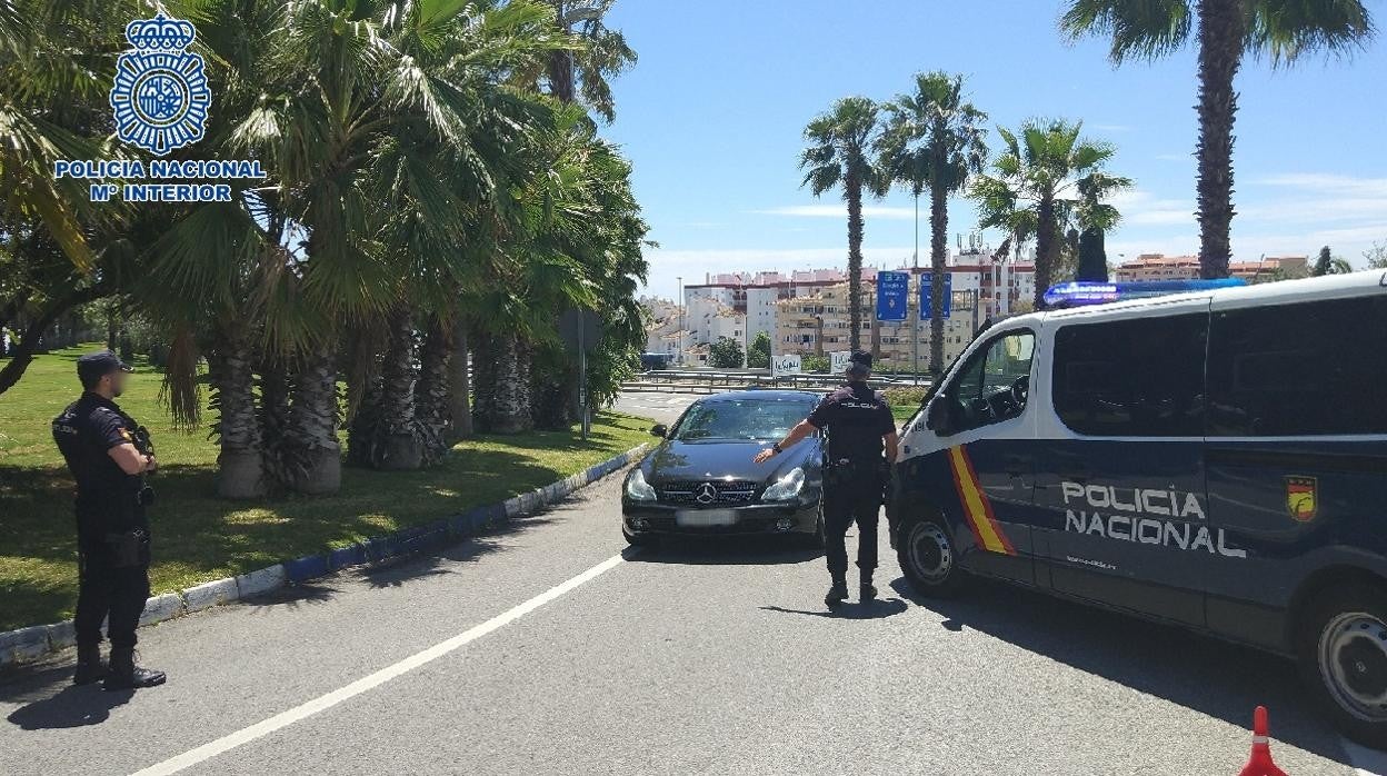 Control policial en Marbella