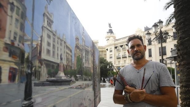 Javier Bassecourt, el pintor inspirado por la plaza de Las Tendillas de Córdoba