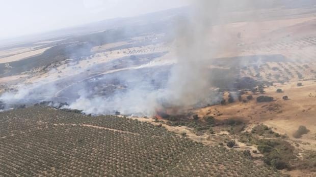 Extinguido el incendio forestal en el término municipal de Guadalcázar