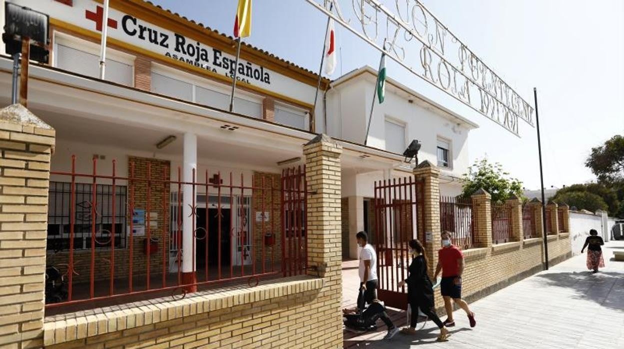 Centro de acogida de Cruz Roja en Puente Genil durante el día de ayer