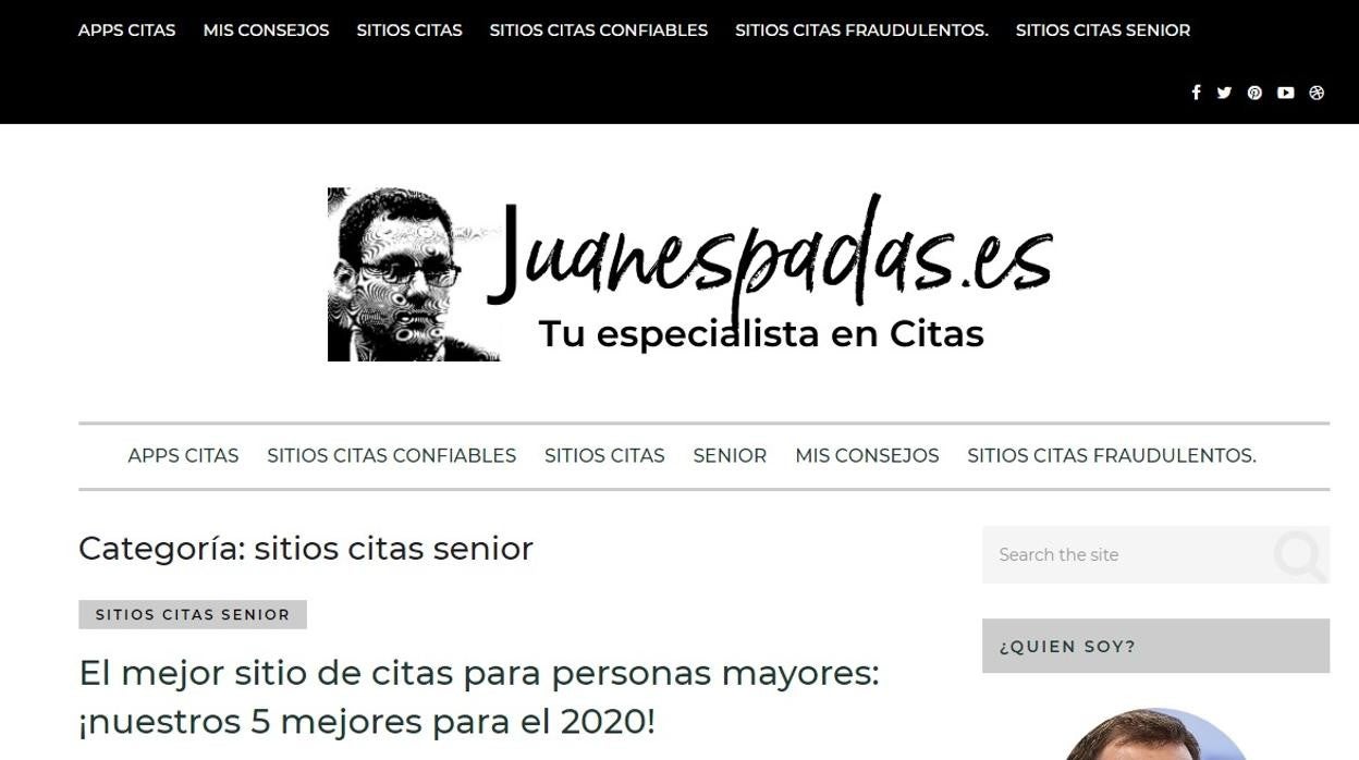 Portada de la web Juanespadas.es