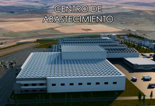 Infografía del centro de abastecimiento, taller «robotizado», de la Base Logística