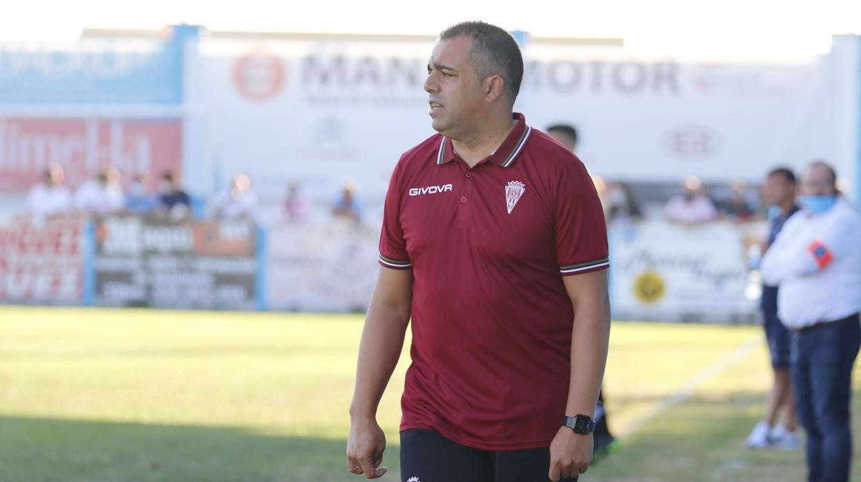 Germán Crespo en el partido ante el Coria