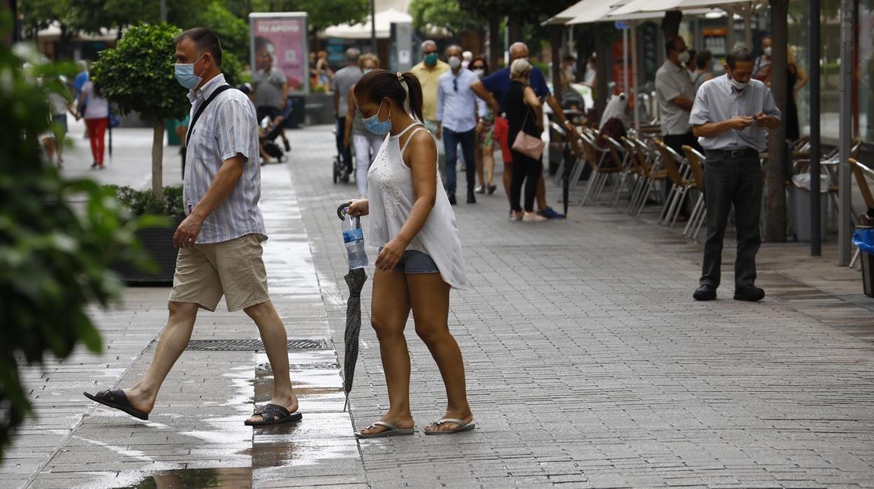 Ciudadanos en el centro de la ciudad