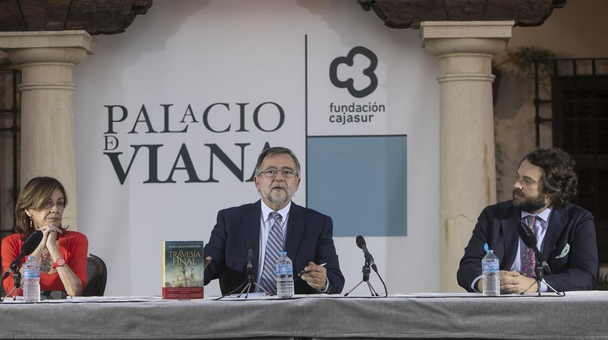 José Calvo Poyato, hoy durante la presentación de su novela 'La travesía final'