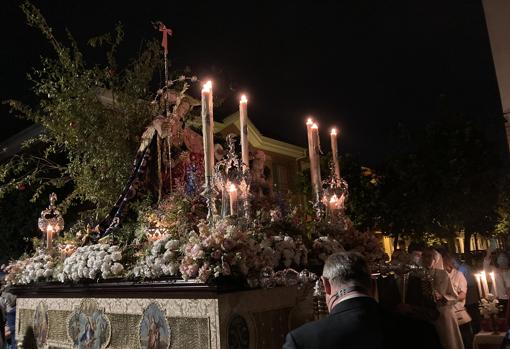 La Divina Pastora de las Almas, durante su procesión en 2021