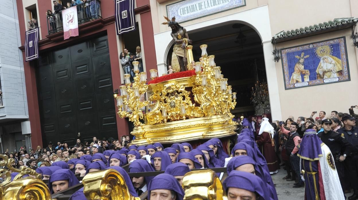 Nuestro Padre Jesús de la columna, titular de la hermandad de los Gitanos de Málaga, que participará en la magna