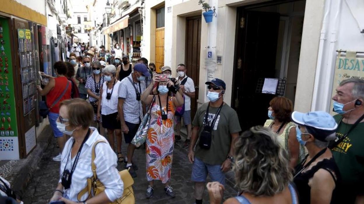 Turistas en el Centro de Córdoba el pasado mes de septiembre