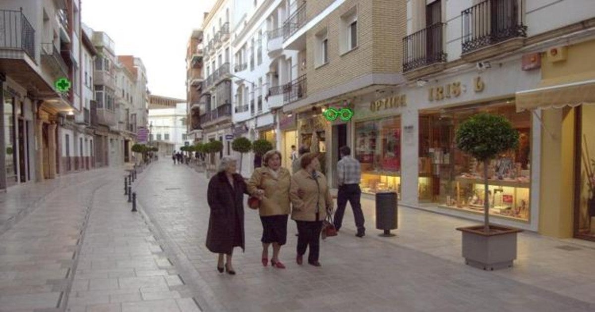 Una de las calles principales del centro de Montilla