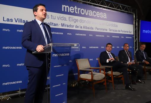 El alcalde, hoy durante su intervención en el acto organizado por Metrovacesa