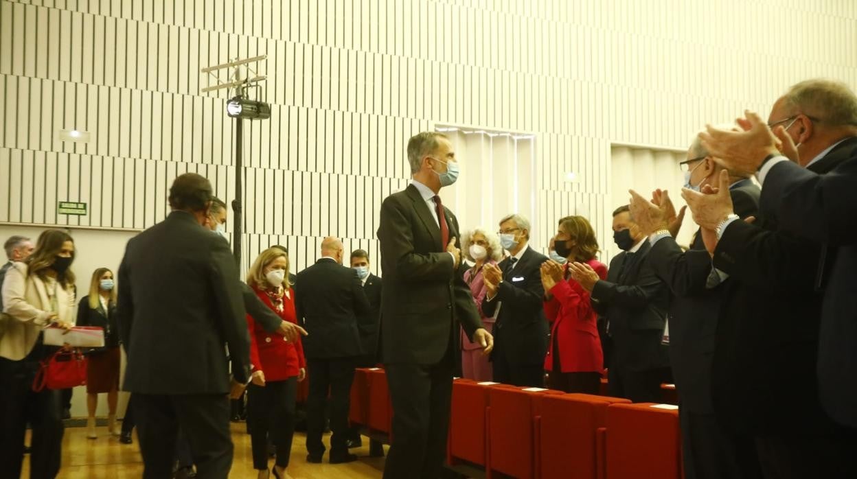 El Rey, a su llegada al auditorio