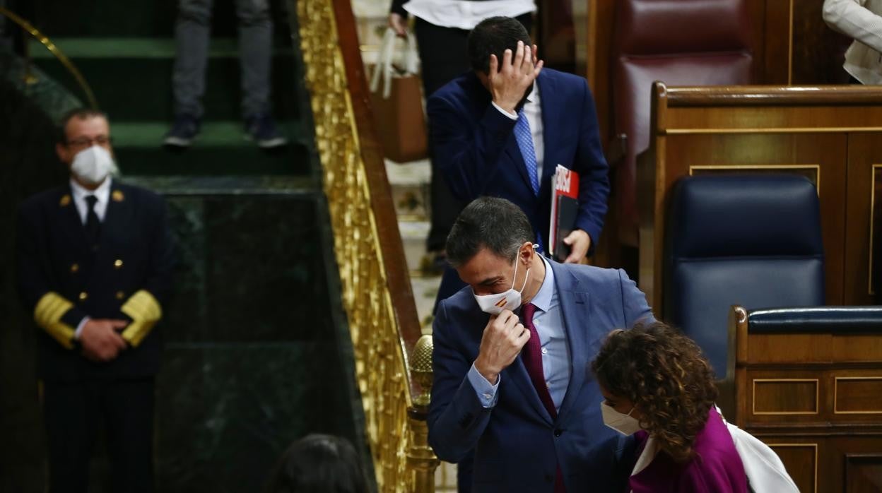 El presidente del Gobierno, Pedro Sánchez, en el Congreso de los Diputados