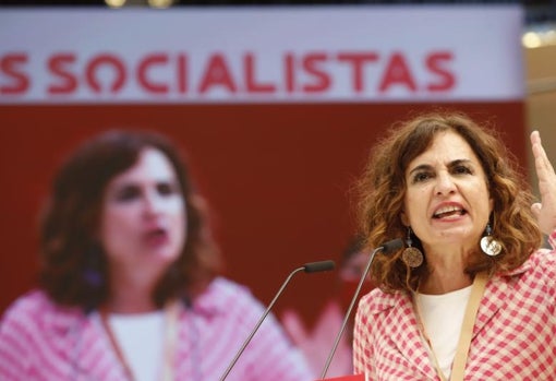 María Jesús Montero, durante su intervención