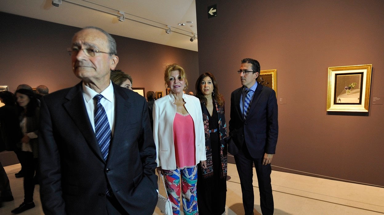 Francisco de la Torre, en la inauguración de una exposición en el Carmen Thyssen Málaga