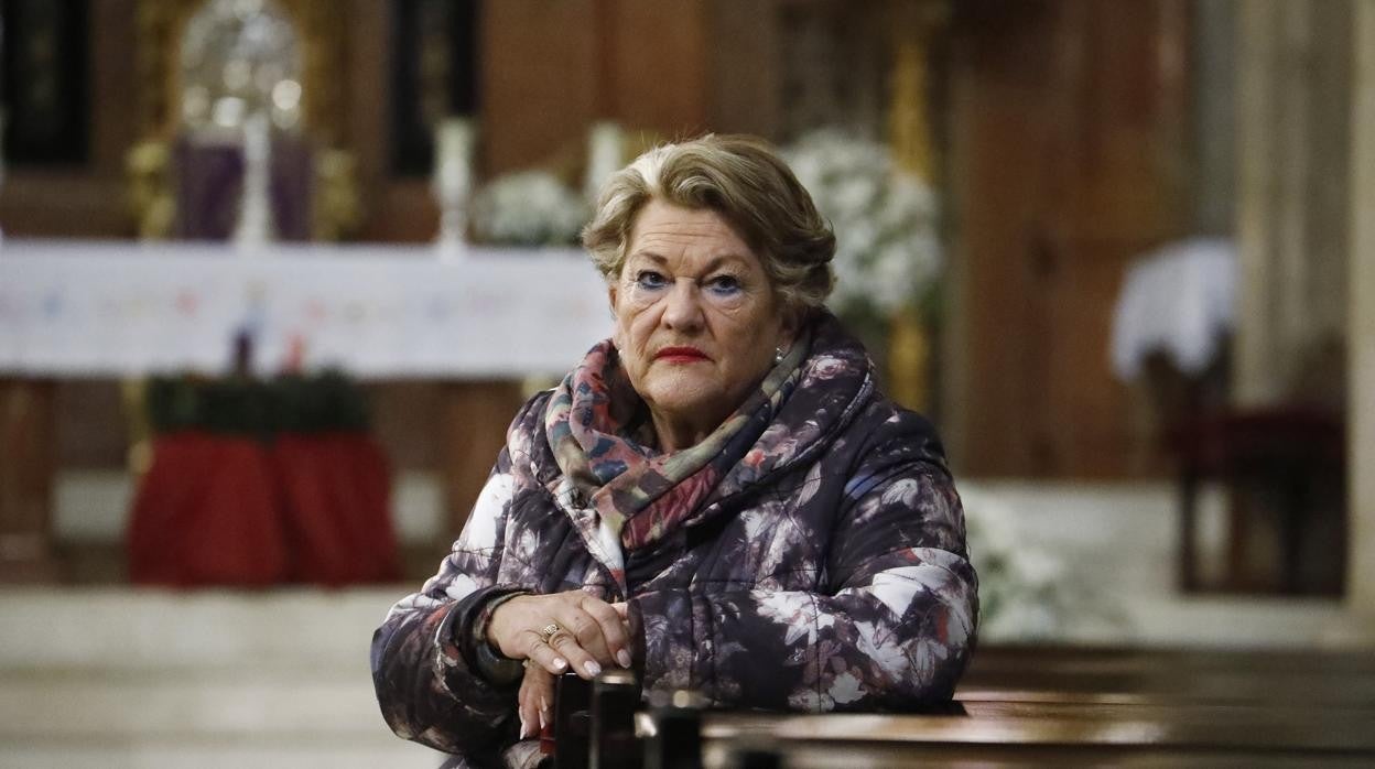 Olga Caballero, en la iglesia de San Miguel de Córdoba