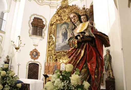 Imagen de San José Artesano que participará en la procesión del 7 de diciembre
