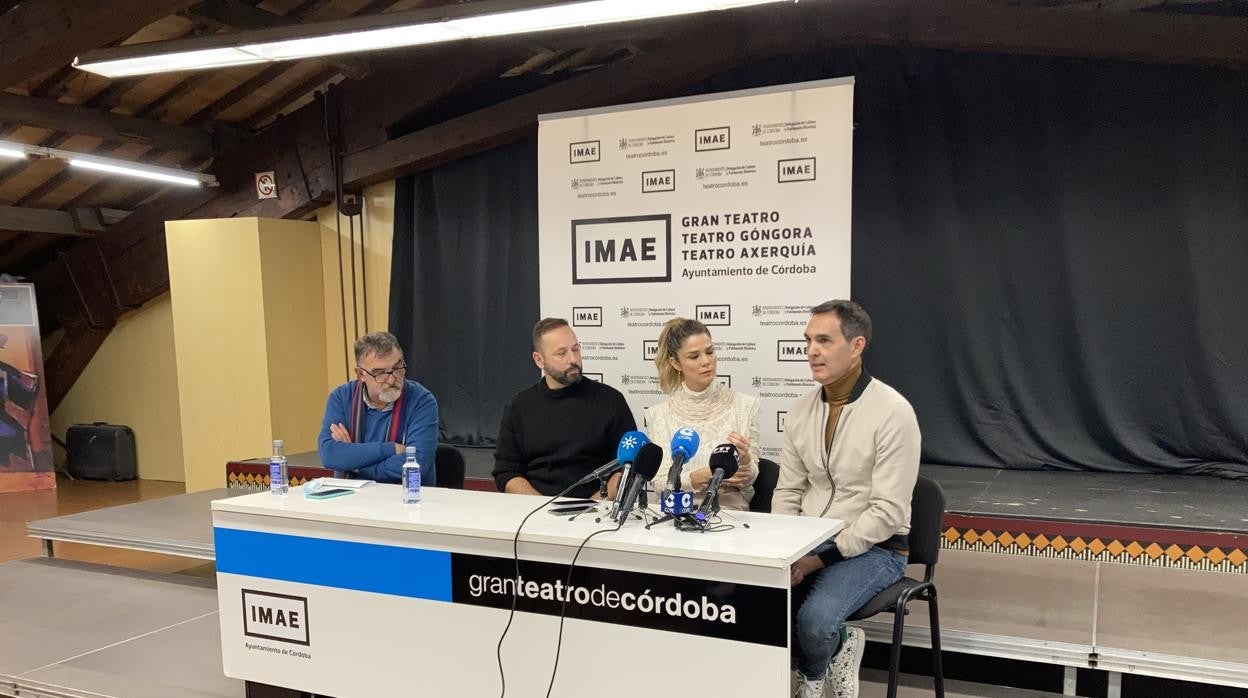 Juan Carlos Limia, Chevi Muraday, Juana Acosta y Juan Carlos Rubio, en la presentación de 'El perdón'