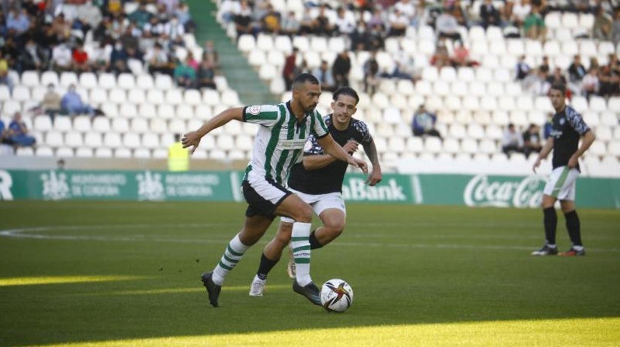 De las Cuevas, en el partido ante el Cacereño