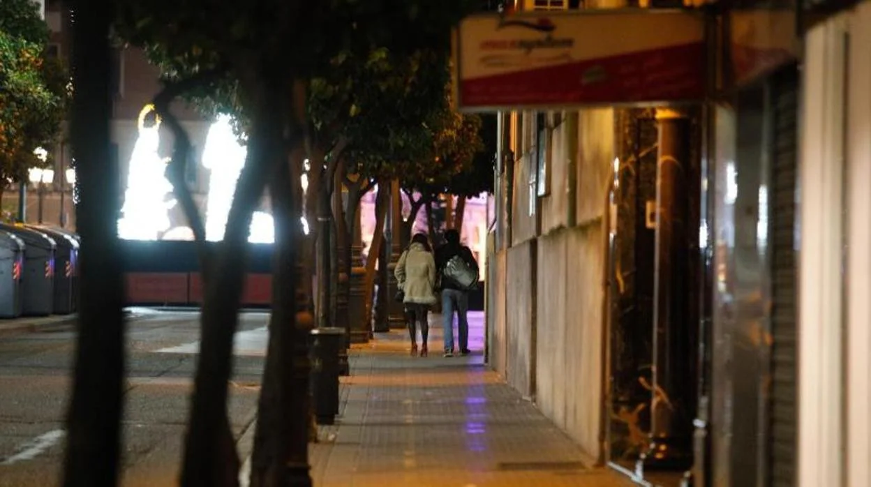 Calle vacía en el Centro de Córdoba en la Nochevieja del año pasado
