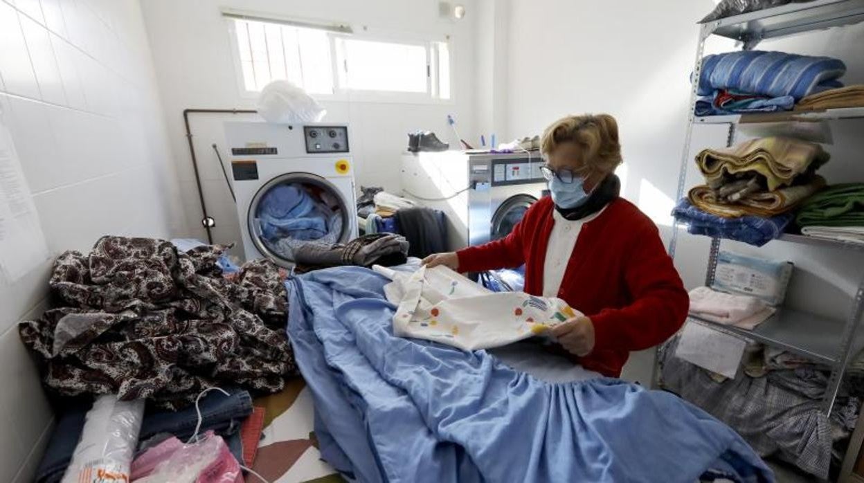 Trabajadores de la casa de acogida Madre del Redentor la semana pasada