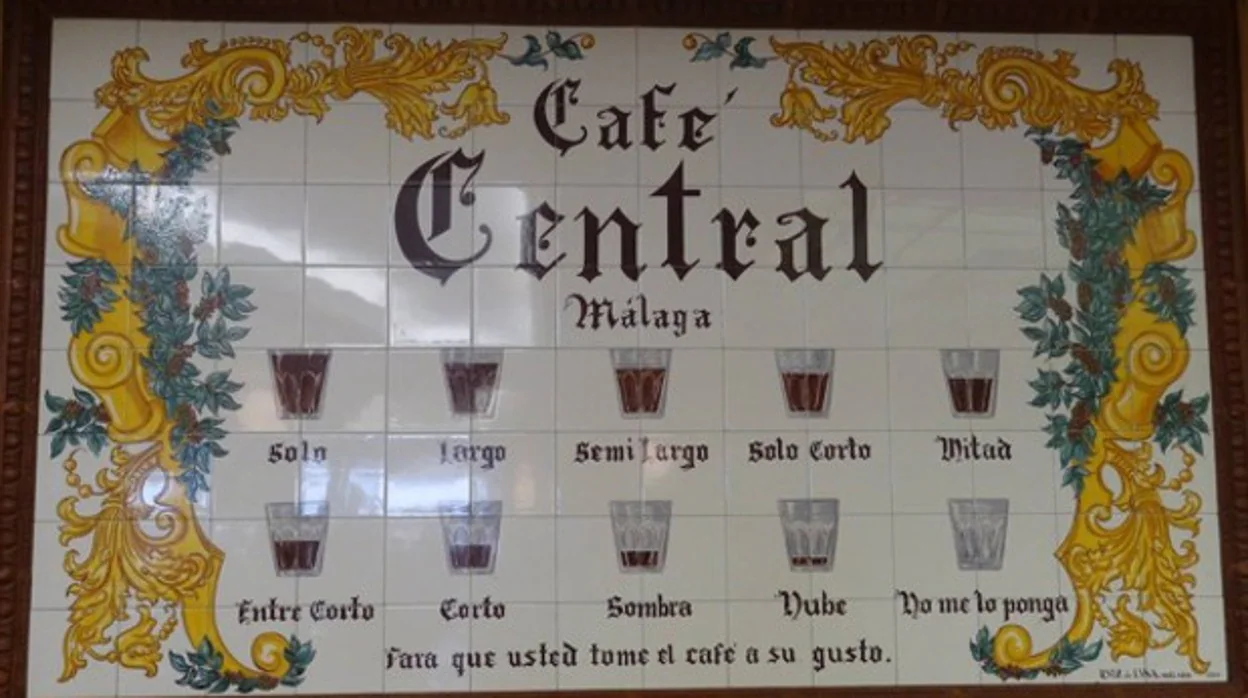 Azulejo del Café Central de Málaga que se va recuperar por parte del Ayuntamiento
