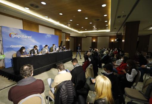 Imagen de la Junta Directiva Provincial del PP celebrada hoy