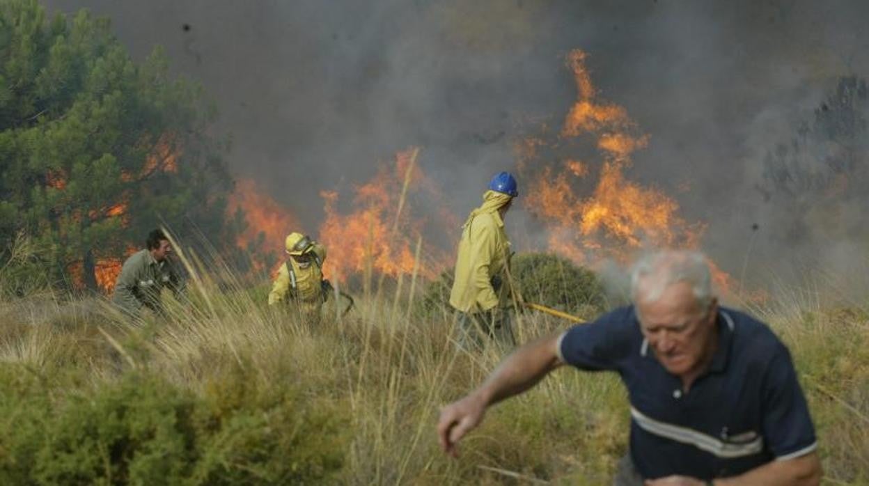 Imagen de archivo del grave incendio provocado en las alpujarras de Granada en 2005