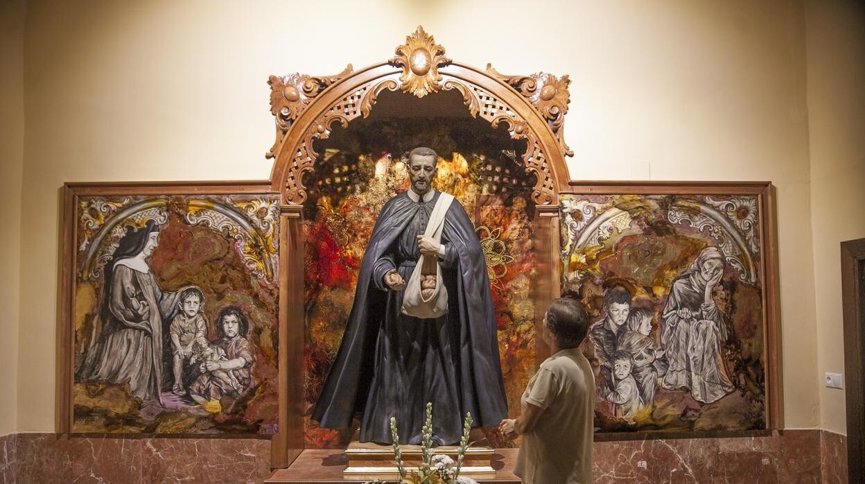 Imagen del beato Cristóbal de Santa Catalina en la iglesia de Jesús Nazareno de Córdoba