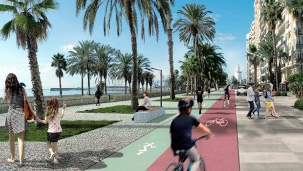 Málaga proyecta abrir a los peatones 70.000 metros cuadrados con un túnel que cruzará su litoral bajo tierra