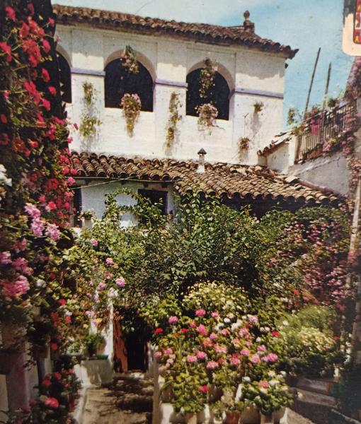 Postal de los años 60 del patio de Badanas, 15