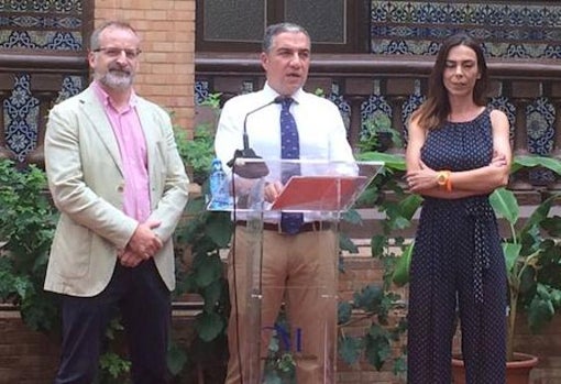 Gonzalo Sichar, Elías Bendodo y Teresa Pardo, en 2017