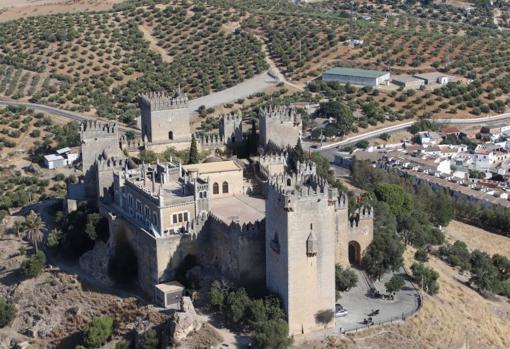 Vista aérea del castillo de Almodóvar