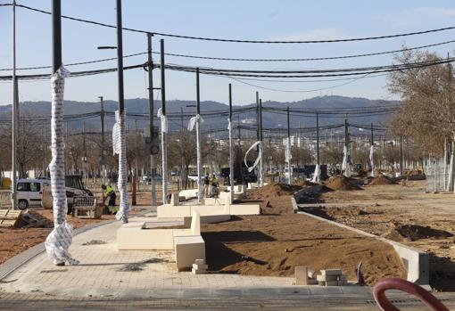 Estado, este martes, de las obras de la calle Potro