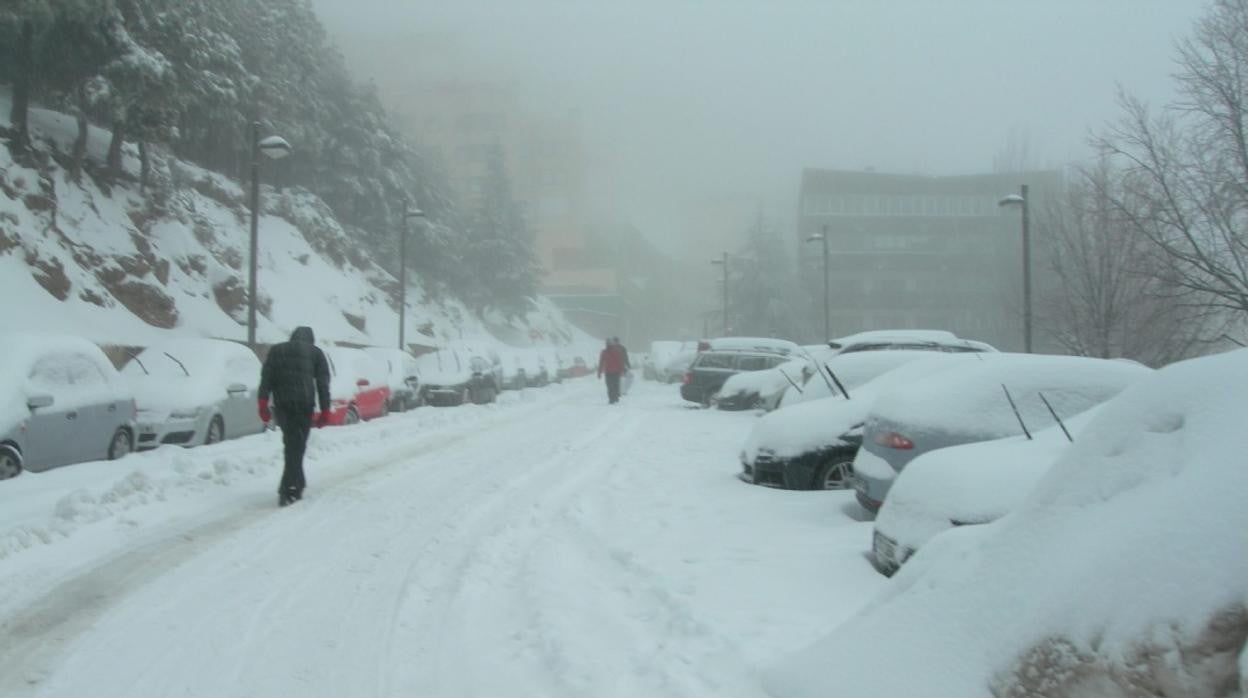 Imagen de archivo de una intensa nevada