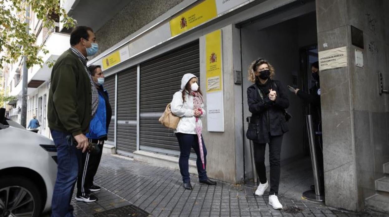 Una oficina de empleo en Córdoba durante la pandemia