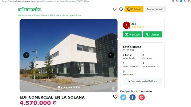 Intentan vender en Milanuncios una residencia de Almería tras fundirse casi dos millones en fondos europeos