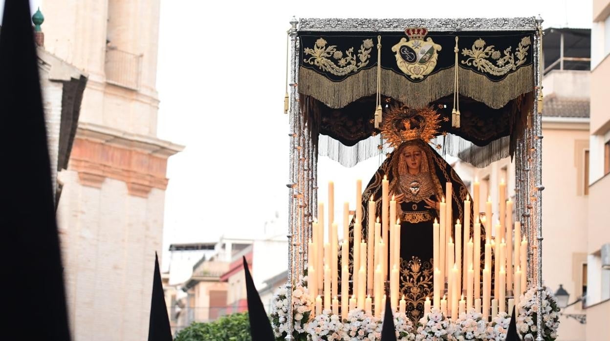 La Virgen de la Soledad, por las calles de Lucena