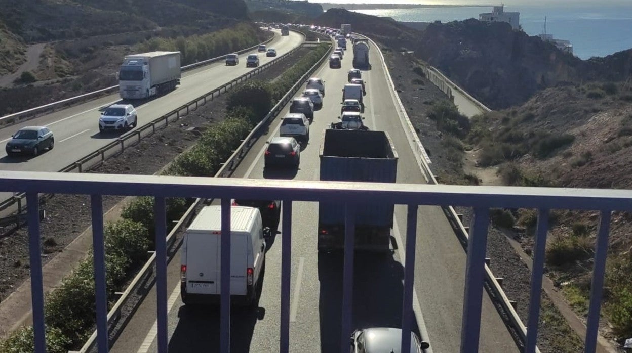 Imagen difundida por la Plataforma por El Cañarete y la movilidad entre el Poniente y Almería