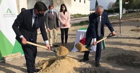 Acto de colocación de la primera piedra del nuevo palacio de Justicia de Lucena