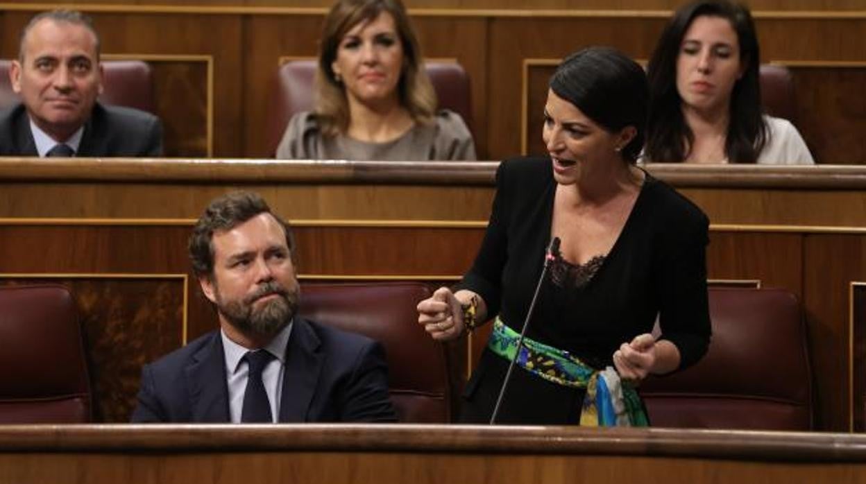 La diputada Macarena Olona este miércoles en el Congreso de los Diputados