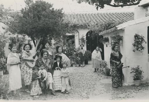 Patio de la calle Rave en una imagen de 1930