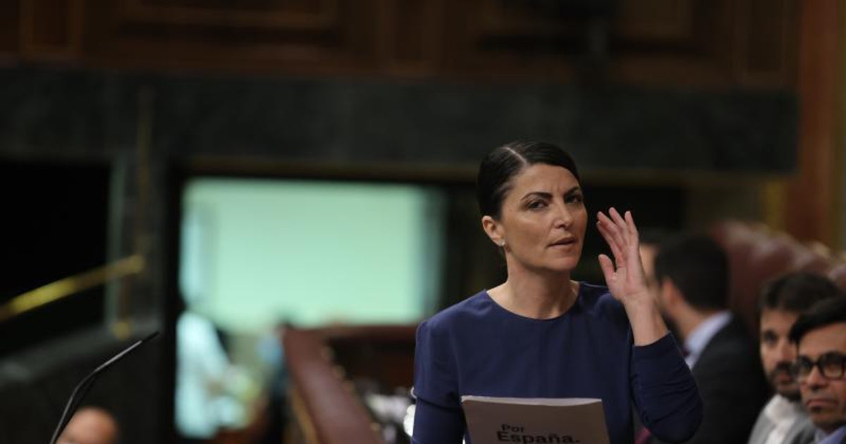 Macarena Olona, diputada de Vox, en el Congreso